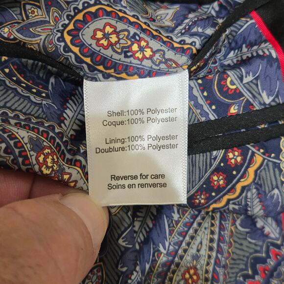 Paisley & Gray Slim Fit Purple Blazer with Black Lapel 44R - Picture 8 of 11